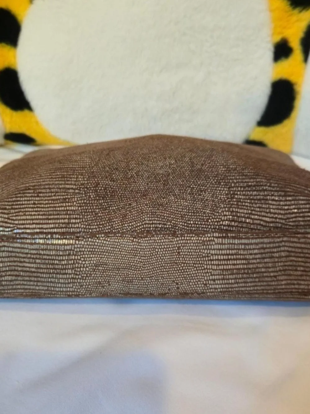 India Hicks 100%leatherTaupe Textured Clutch Bag